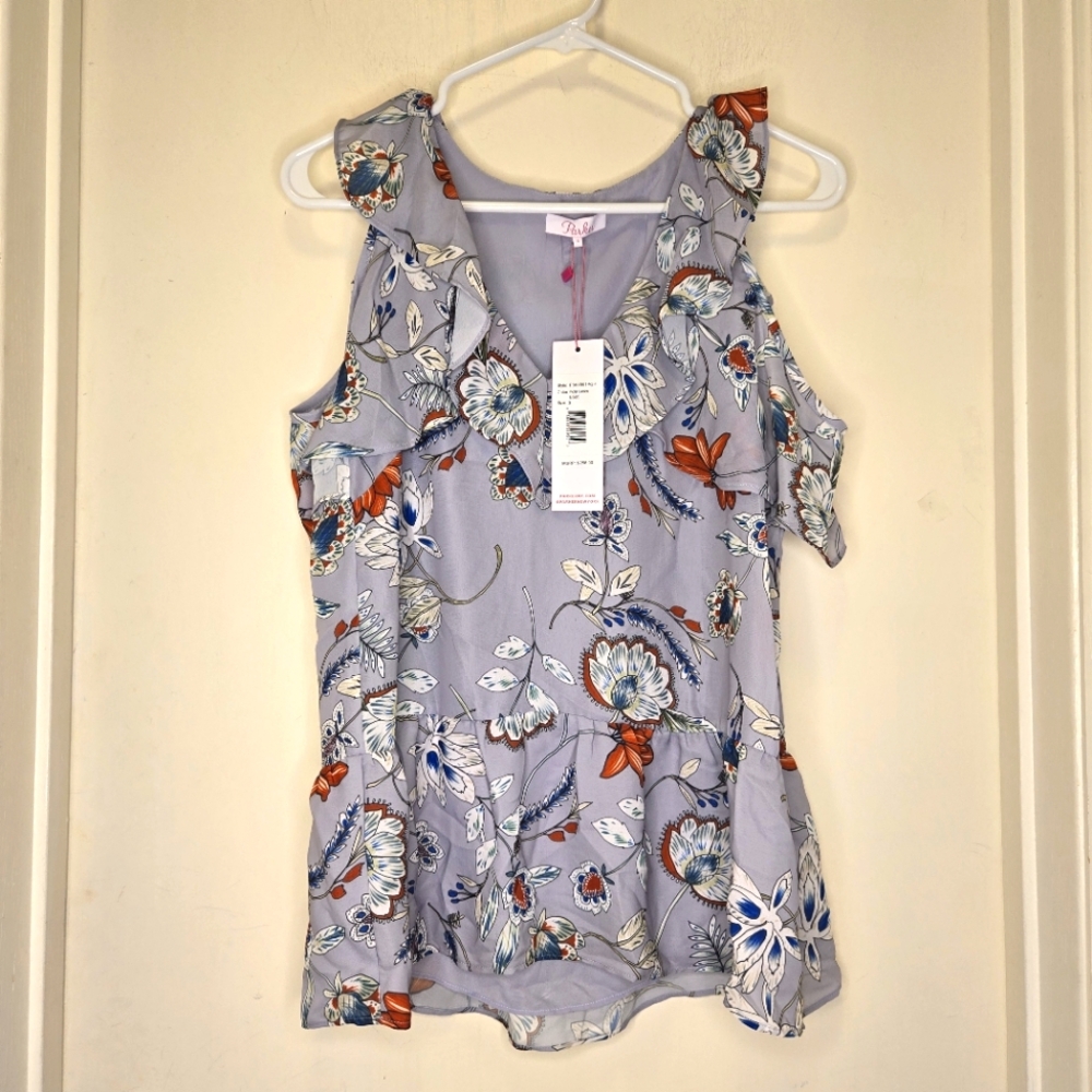 NWT Parker cold shoulder tank violet crimson Small